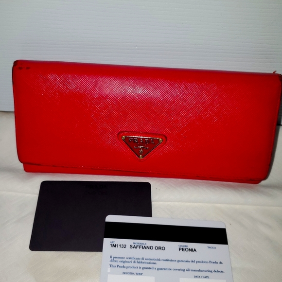 PRADA  Rare Authentic bifold Leather long Wallet - Picture 14 of 16